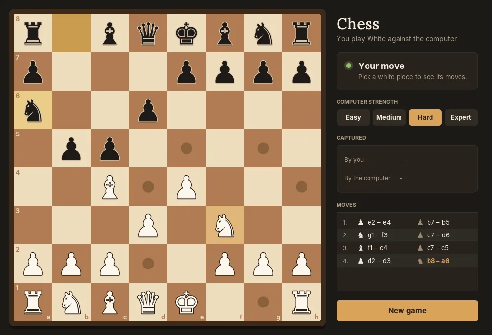 Chess with AI screenshot