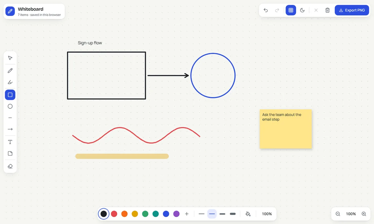 Digital Whiteboard screenshot