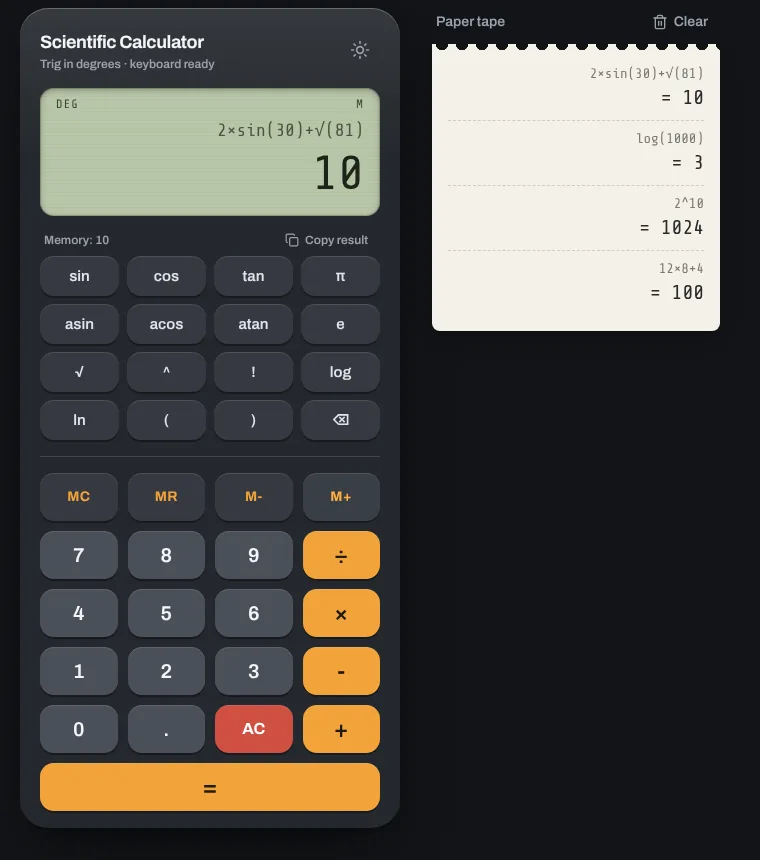 Scientific Calculator screenshot
